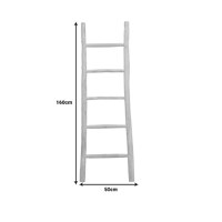 Cuier prosoape tip scara Ladder Boho Pako World Natural 50x6x160 cm - 3