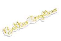 Decoratiune luminoasa LED de perete Better Together Galben 84x16x2 cm - 6