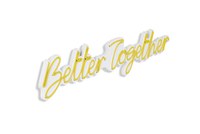 Decoratiune luminoasa LED de perete Better Together Galben 84x16x2 cm - 8