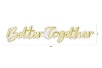 Decoratiune luminoasa LED de perete Better Together Galben 84x16x2 cm - 9