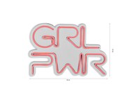 Decoratiune luminoasa LED de perete Girl Power Roz 36x25x2 cm - 9