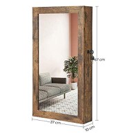 Dulap pentru bijuterii, Songmics, Maro, 67.3x9.7x37.2 cm - 7