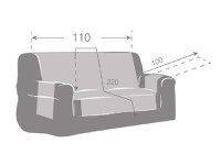 Husa Canapea 2 Persoane, Garona Bej, 110 cm (Microfibra) - 2