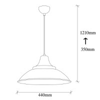 Lustra Saglam Negru 44x121 cm - 3