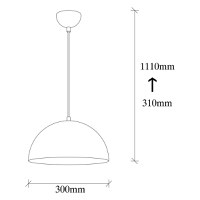 Lustra Sivani Alb 111x30 cm - 5