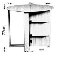 Masa Pliabila Middle - Walnut - 6