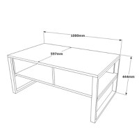 Masuta de Cafea Honora Antracit 100x60x44 cm - 5