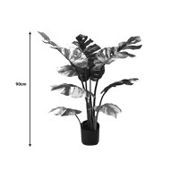 Planta decorativa Monstera I in ghiveci verde plastic PP H90 cm - 4