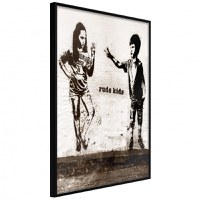 Poster - Banksy: Rude Kids, cu Ramă neagră, 40x60 cm - 1