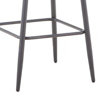 Scaun bar Vivian catifea neagra picior metal negru 57x50x100 cm - 6