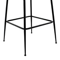 Scaun de bar Kudos picioare metalice negre - catifea culoarea mar putred - 7