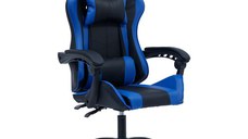 Scaun de gaming William piele ecologica negru - albastru