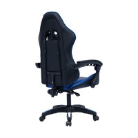 Scaun de gaming William piele ecologica negru - albastru - 2