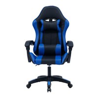 Scaun de gaming William piele ecologica negru - albastru - 4