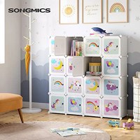 Set 16 cuburi modulare pentru depozitare, Songmics, Alb, 123x31x123 cm - 3