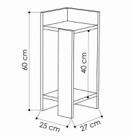 Set 2 Noptiere Immerse antic alb - gri 27x25x60cm - 3