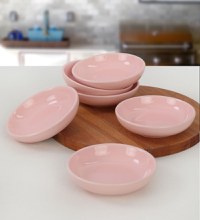 Set boluri de sos din ceramica (6 bucati) Mayd100 Roz 13x13x3.3 cm - 1