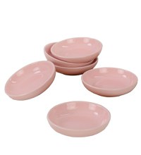 Set boluri de sos din ceramica (6 bucati) Mayd100 Roz 13x13x3.3 cm - 2