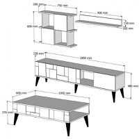 Set Complet Living Madrid Walnut-Antracit - 3