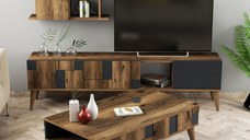 Set Complet Living Madrid Walnut-Antracit