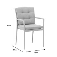 Set de 7 buc masa si scaune de gradina Nares-Moritz A aluminiu alb-gri si placaj in nuanta naturala 180x90x72.5 cm - 10