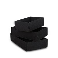 Set organizator de birou din fetru (3 bucati) HMY-6271 Negru 32x21x7.5 cm - 2