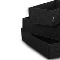 Set organizator de birou din fetru (3 bucati) HMY-6271 Negru 32x21x7.5 cm - 3