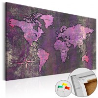 Tablou din plută - Amethyst Map [Cork Map] 90x60 cm - 1