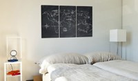 Tablou din plută - Travel broadens the mind (triptych) [Cork Map] 120x80 cm - 2