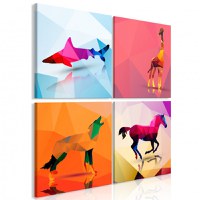 Tablou - Geometric Animals (4 Parts) 60x60 cm - 1