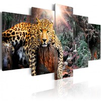 Tablou - Leopard Relaxation 200x100 cm - 1