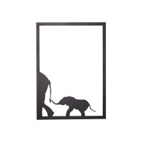 Tablou metalic Elephant Negru 45x65 cm - 2