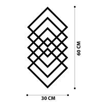 Tablou metalic Geometry Negru 30x60 cm - 6