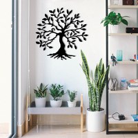 Tablou metalic Tree Negru 60x60 cm - 1