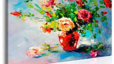 Tablou pictat manual - Beautiful Roses 90x60 cm