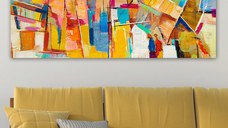 Tablou Siena Sunset Multicolor 50x120 cm