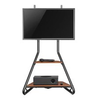 Stand Maclean MC-455, doua nivele inaltime, 37inch-75inch, 40 kg (Negru) - 1