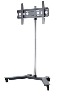 Stand mobil Edbak TR51c-B, 42inch-65inch, 80 kg, inaltime reglabila (Negru) - 1