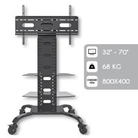 Stand mobil TV Techly ICA-TR8 022618, 32''-70'', Vesa, reglabil cu doua rafturi - 1