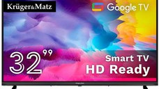 Televizor LED Kruger&Matz 80 cm (32inch) KM0232-SA, HD Ready, Smart TV, WiFi, CI+