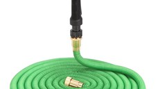 Furtun extensibil pentru gradina, racord metalic, cu cap de udat cu pulverizator reglabil, Magic Hose 22.5, 30 sau 45m