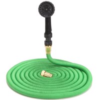 Furtun extensibil pentru gradina, racord metalic, cu cap de udat cu pulverizator reglabil, Magic Hose 22.5, 30 sau 45m - 1