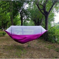 Hamac cu plasa antiinsecte, 140x270 cm, Magenta - 1