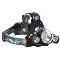 Lanterna frontala de cap cu 3 LED-uri Cree XML T6, 5000 lumeni - 1