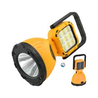 Lanterna portabila multifunctionala cu incarcare solara si reincarcabila prin USB, cu lumina de lucru ajustabila la 180° pentru camping - 1