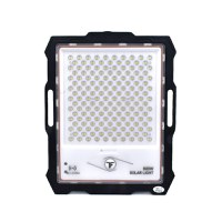 Proiector LED cu panou solar si senzor miscare, 100W-600W, 82-324 LED-uri, lumina alba, telecomanda - 1