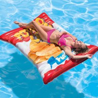 Saltea gonflabila pentru piscina, Intex 58776 potato chips, multicolor, 178 x 140 cm, pentru adulti si copii - 1