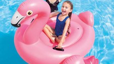 Saltea gonflabila pentru plaja, Intex Flamingo Ride-On