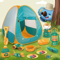 Set camping exterior/interior pentru copii, 19 piese, pentru 1-2 copii mici - 1