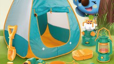 Set camping exterior/interior pentru copii, 19 piese, pentru 1-2 copii mici